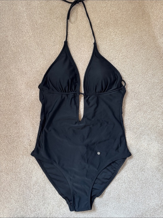 American Eagle Outfitters Other - American Eagle Outfitters Black Plunge Halter One-Piece Swimsuit